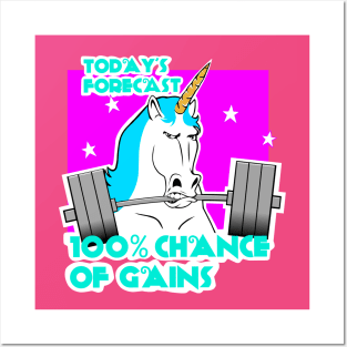 Barbell unicorn, Unicorn strong, girls who lift, fitness Posters and Art